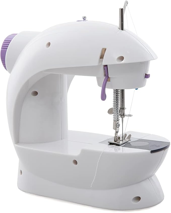 Mini Portable Sewing Machine for Beginners Adult Electric Crafting Speed Crafting Mending Machine Electric Overlock Sewing Machines for Sewing of Silks, Denim, Wool, Leather