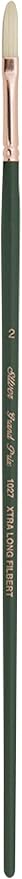 Silver Brush Limited 10272 Grand Prix Filbert Brush for Oil Paintings, Size 2, Xtra Long Handle