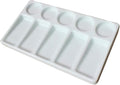 Ceramic Artist Paint Palette Tray - 10-Well Rectangular Shape Porcelain Leak Proof Painting Palette for Watercolor Gouache Painting Students or Art Studio