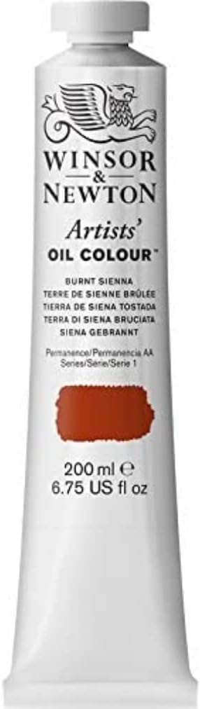 Winsor & Newton Artists' Oil Color, 200ml (6.75 oz) Tube, Burnt Sienna