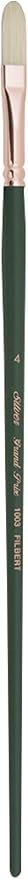 Silver Brush Limited 1003 Grand Prix Filbert Brush for Oil Paintings, Size 4, Long Handle