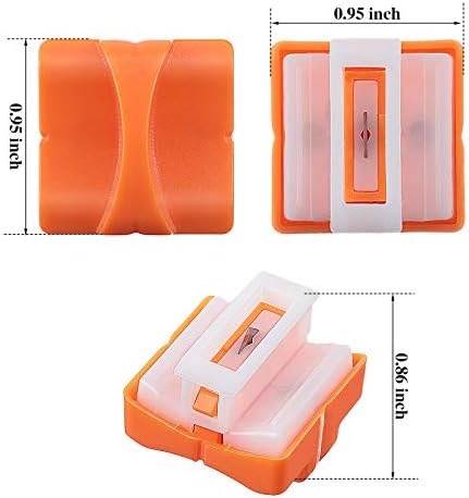 15 Pieces Paper Cutter Replacement Blade with Security Safeguar Paper Trimmer Blades Refill(Orange)