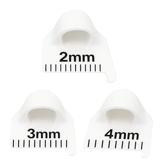Edge Stitch Lock and Sewing Gauge-Sewing Gauge-Edge Sewing Lockranding Tool-Needle Gauge Quilting Ruler for Straight & Curved Seams for Beginners,Professional Sewers - 2/3/4 Mm, 3 Pcs,Plastic (White)