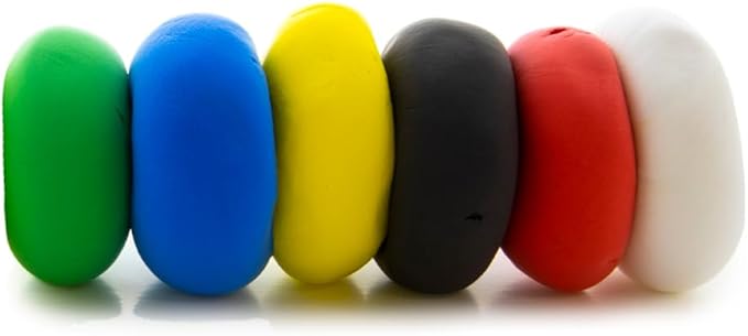 BAZIC Products Air Dry Clay 6 Color 12 oz, Light Modeling Dough Art Craft Slime, Non Toxic Gift for Artist Kids Toddler Boys Girls, 6-Pack