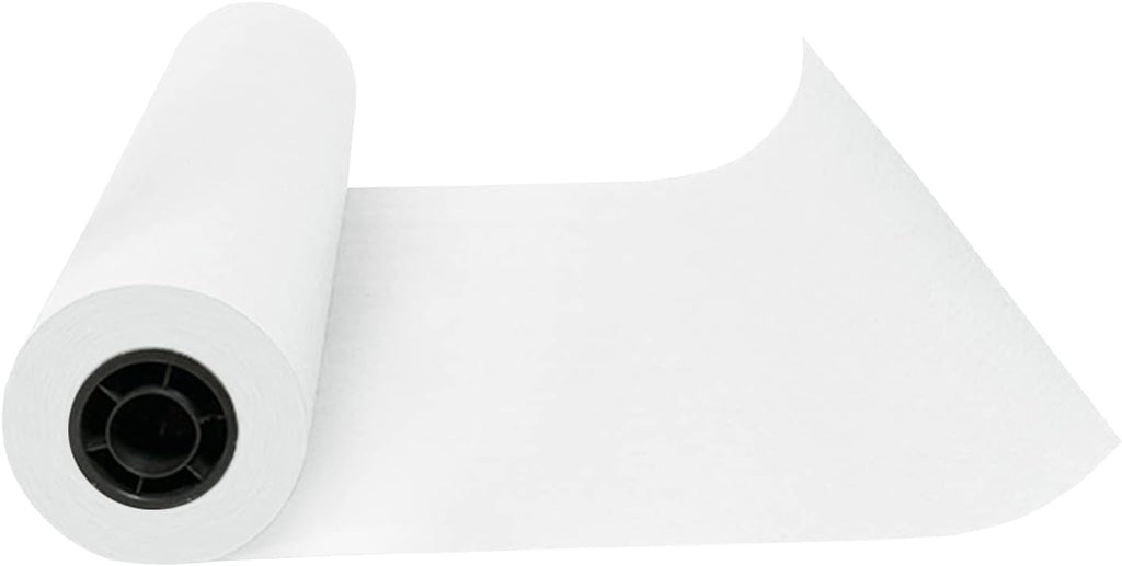 Kraft Paper Roll 12" x 98ft, White Craft Paper 80GMS for Gift Package/Bouquet Flower Wrapping/Kids Arts Drawing/Bulletin Board/DIY/Box Moving Filler/Shipping Supplies/Table Cover, Unwaxed & Uncoated
