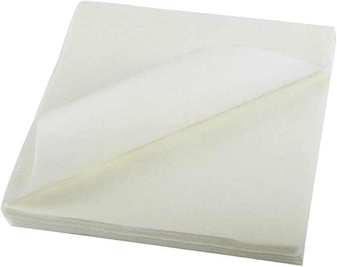 YYCRAFT Soft Felt Sheets 6 X 6 Inch Felt Fabric Squares Patchwork Sewing DIY Craft 1.6mm Thick - 40 Pcs,Ivory