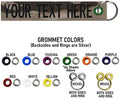Custom Double Sided Grommeted Crate/Luggage Tags, Over 50 Fabrics, Made of Name Tape Material