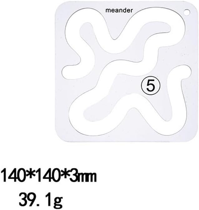 Quilting Rulers 3Pcs Set, Acrylic Quilting & Sewing Template Tool for Free Motion Machine Quilting
