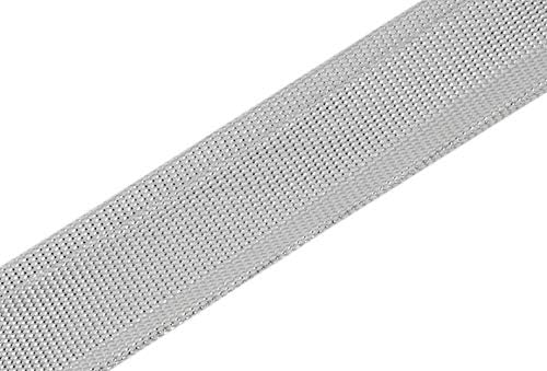 Mandala Crafts 55 Yards 1/4 Inch Metallic Silver Double Fold Bias Tape for Sewing - Bias Binding Tape for Quilting Binding, Hemming, Seam, and Fabric Piping