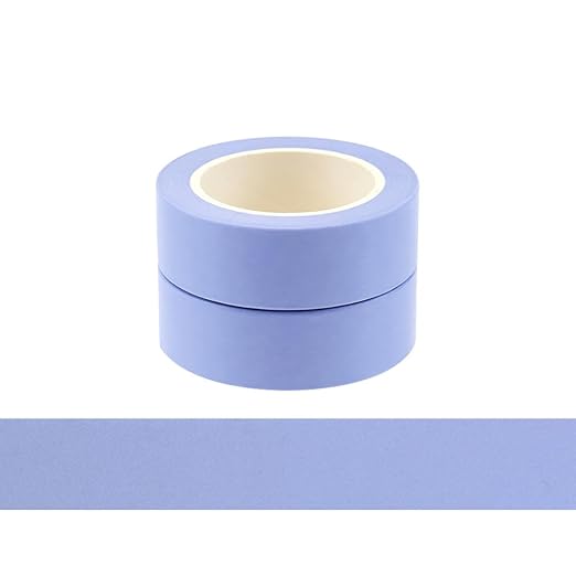 NatSumeBasics Pastel Washi Tape Solid Light Purple Washi Tapes 2 Pcs 32 Ft. Decorative Masking Tape Self-Adhesive Craft Tapes for Packaging Decor Scrapbooks DIY Gift (Light Purple)