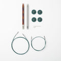 Knit Picks Try It Wood and Stainless Steel Interchangeable Knitting Needle Set - US 6 and 7 (Radiant and Reflections Stainless Steel)