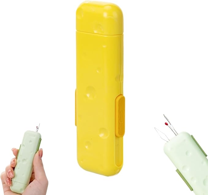 3 in 1 Automatic Needle Threaders Seam Ripper,2025 Upgraded Quilting Supplies Sewing Kit,Quick Sewing Machine Crafts and Knitting Unthreading Supplies (Yellow 1PCS)