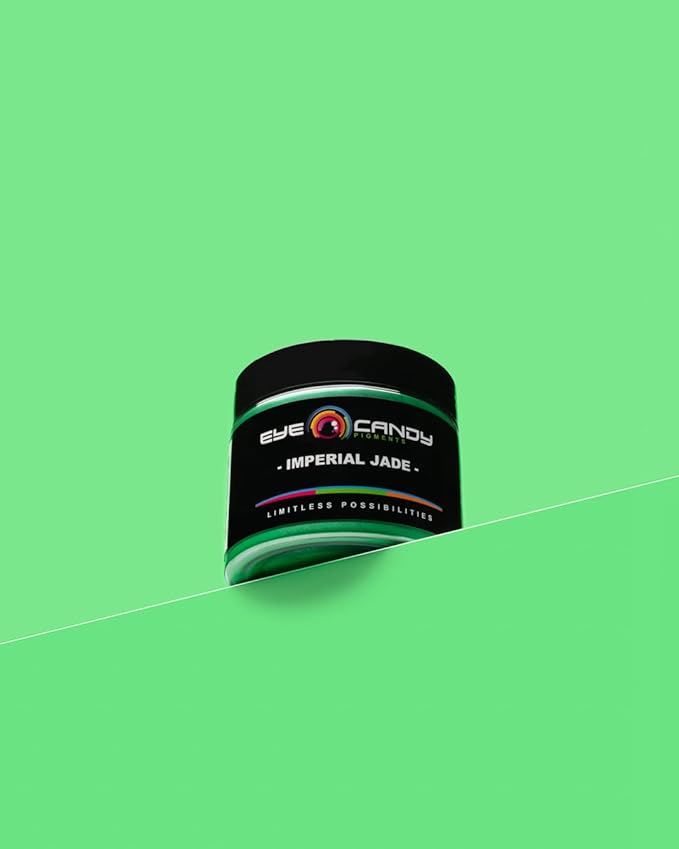 Eye Candy Pigments Premium Green Mica Powder - Imperial Jade (50gr) - for Epoxy, Resin, Soap, Paint, Woodworking, Acrylic Pouring, Bath Bombs, Fishing Lures - DIY Arts and Crafts Additive