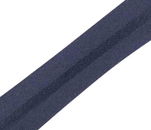 Mandala Crafts 55 Yards 1/4 Inch Navy Blue Double Fold Bias Tape for Sewing - Bias Binding Tape for Quilting Binding, Hemming, Seam, and Fabric Piping