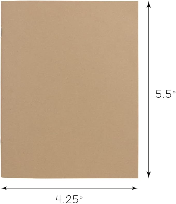Hygloss Blank Books - Bulk 10 Pack – 4.25" x 5.5" A6 Kraft Paperback Blank Books for Kids to Write Stories, Doodle, Arts & Crafts – Plain Drawing Sketchbook, Unlined Journal, Notebook Without Lines