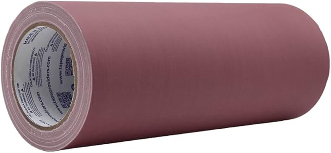 WOD GTC12 Gaffer Tape, Burgundy Low Gloss Finish Film, 12 inch x 60 ft. Residue Free, Non Reflective Cloth Fabric, Secure Cords, Water Resistant, Photography, Filming Backdrop, Production