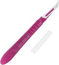 HAHIYO Pink Seam Ripper Ergonomic Grip Thread Stitch Remover Sewing Stitch Cutter Thread Ripper Unpicker Sewing Accessory Supply for Crafting Notions Quilting Hem with Built-in Ruler, 5.3-Inch 2PCs