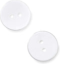 Clear Buttons Pack of 100 Transparent Buttons for Sewing 0.45" (12 mm) 2 Hole Crafts Bulk Sewing 18L Round Plastic Ideal for Dress Pants Shirt Skirt Blouse Craft DIY