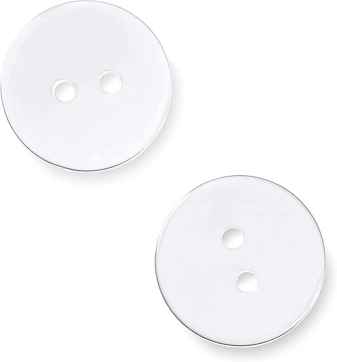 Clear Buttons Pack of 100 Transparent Buttons for Sewing 0.45" (12 mm) 2 Hole Crafts Bulk Sewing 18L Round Plastic Ideal for Dress Pants Shirt Skirt Blouse Craft DIY