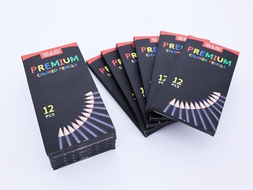 S & E TEACHER'S EDITION Colored Pencils 144Pcs, Pre-sharpened Super Soft Core Lead Coloring, Colored pencils,In Drawing Pencils, Woodcase Lead Pencils, Christmas Gifts