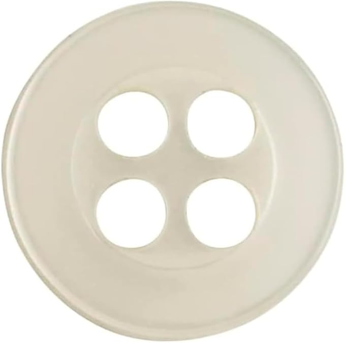 100 Pcs Ivory Sewing Buttons 4 Hole Round Buttons 0.4 inch 16L Plastic 10mm Cream Replacement Bulk Ideal for Clothes Pants Blouse Shirt Dress Skirt Shorts Decorative DIY Arts Crafts