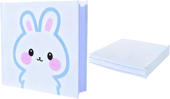 2PCS 5x5 Inch White Blank Books for Kids to Write Stories, Hardcover Sketchbooks for Students Empty Blank Comic Book DIY Make Your Own Book Blank inside 48 Pages