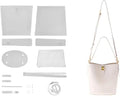 POPSEWING Leather Simple Bucket Crossbody Bag Kits, DIY Shoulder Purse with Sewing Kit, DIY Handmade Bag Kit for Mom Girlfriend (White)