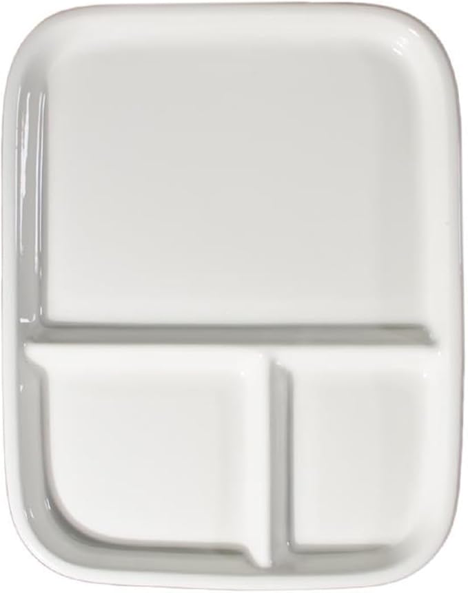 Porcelain Watercolor Palette 10'' × 7'' Ceramic Mixing Tray Rectangle Ceramic Artist Paint Palette for Painters,Gouache