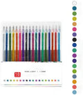 Glitter Gel Pen Set, Glitter Gel Pens for Adult Coloring Books, Gel Marker Set Colored Pen for Drawing & Doodling (Set of 18colors)