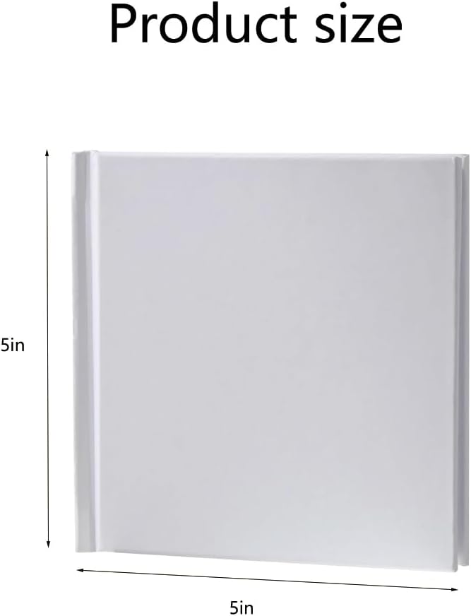 2PCS 5x5 Inch White Blank Books for Kids to Write Stories, Hardcover Sketchbooks for Students Empty Blank Comic Book DIY Make Your Own Book Blank inside 48 Pages