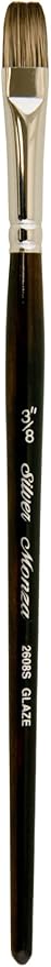 Silver Brush Limited 2608S Monza Glazing Brush, Oil, Acrylic, and Watercolor Brush, Short Handle, Size 3/8"