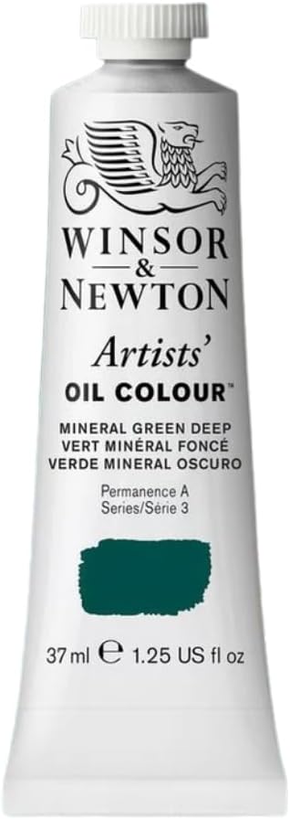 Winsor & Newton Artists' Oil Color, 37ml (1.25 oz) Tube, Mineral Green Deep