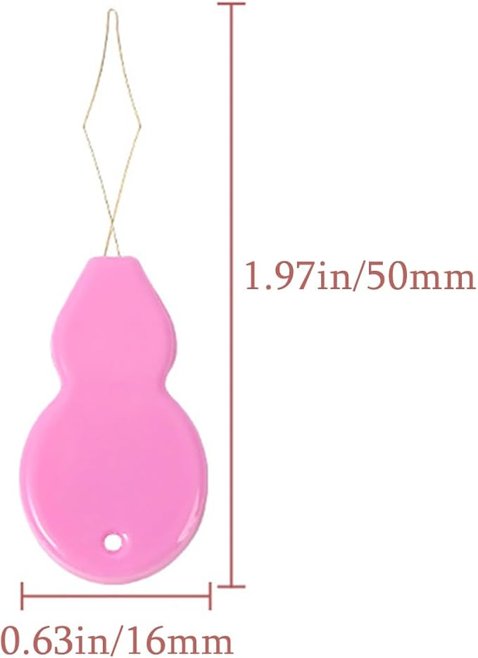 Automatic Needle Threaders Plastic Gourd Shaped, for Sewing Machine Hand Sewing - Embroidery for Cross Stitch Crafts (Multicolor-Gold, 63PC)