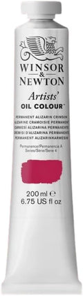 Winsor & Newton Artists' Oil Color, 200ml (6.75 oz) Tube, Permanent Alizarin Crimson