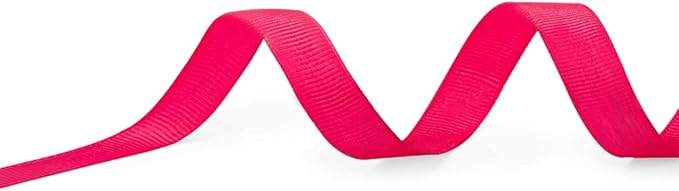 LIUYAXI 5/8" X 50 Yards Solid Hot Pink Grosgrain Ribbon, Perfect for Crafts, Wedding Decor, DIY Hair Accessories, Sewing, Gift Package Wrapping and More