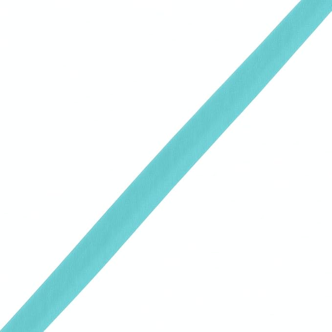 Mandala Crafts 55 Yards 1/4 Inch Aquamarine Double Fold Bias Tape for Sewing - Bias Binding Tape for Quilting Binding, Hemming, Seam, and Fabric Piping