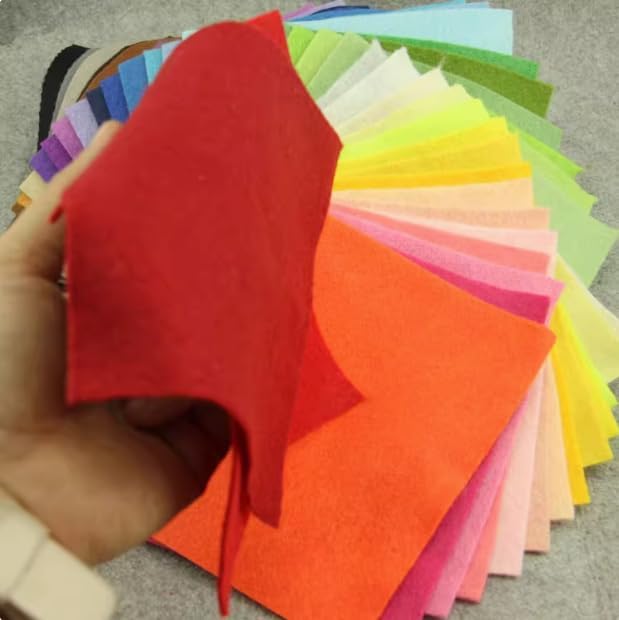 YYCRAFT Soft Felt Sheets 6 X 6 Inch Felt Fabric Squares Patchwork Sewing DIY Craft 1.6mm Thick - 20 Color(40 Pack)