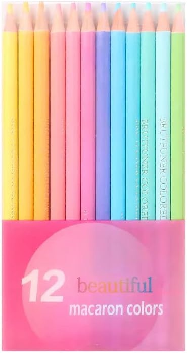 12 Colored Pencils - Premium Soft Core 12 Unique Colors No Duplicates Color Pencil Set for Adult Coloring Books, Artist Drawing, Sketching, Crafting)