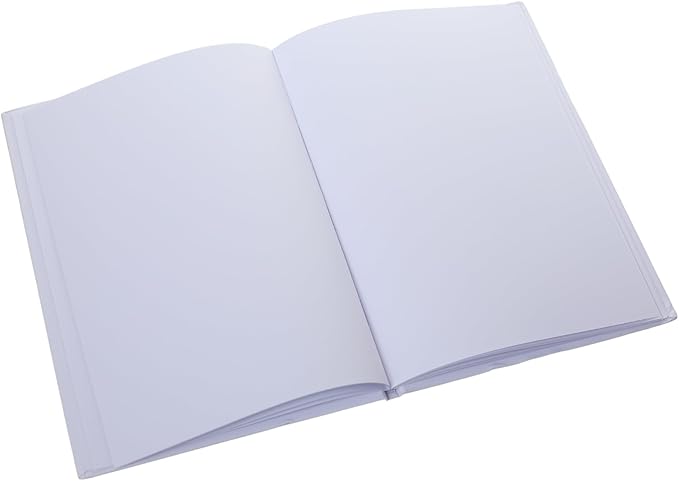 3 Pack Hardcover Blank Book,7x10 Inch Unlined Sketchbook Journal - 18 Sheets/36 Pages Each, Bulk Pack of White Hardcover Blank Books for Writing, Drawing Make Your Own Book, Multi-Purpose for Students & Adults