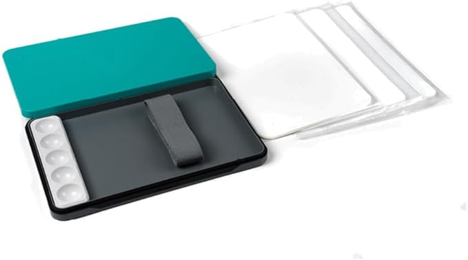Vallejo - Wet Palette Pro Pinter Size for Miniature and Acrylic Painting Bundle, Includes 2 Hydration Sponge, 30 Moisture Paper and a Well Palette - Keeps Your Acrylic Paint Wet