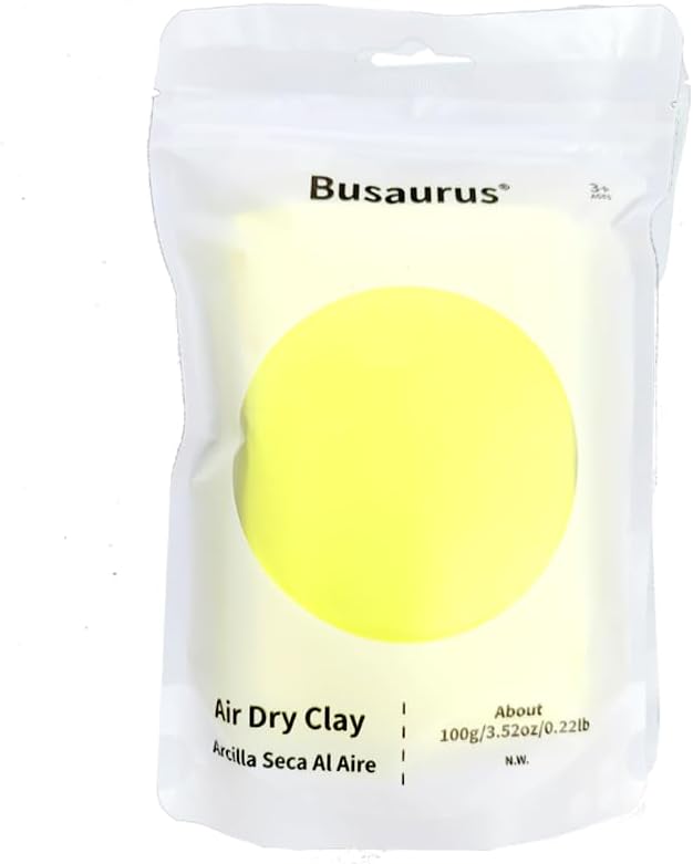 100g Fluorescent/Lemon Yellow Air Dry Foam Clay, DIY Magic Model Clay for Kids, Colorful Soft Clays for School Supply, Slime, Art Projects, Cosplay - Non-Sticky, Non-Toxic & Safe - Classroom Supplies