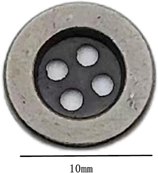 50PC Metal Buttons 4 Hole Antique Silver Round Vintage Sewing Buttons 10mm