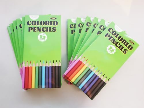 S & E TEACHER'S EDITION 576Pcs Colored Pencils, Pre-sharpened, coloring pencils Christmas Gifts 12 Colors, 12pcs/box, 48Boxes, Total: 576Pcs.