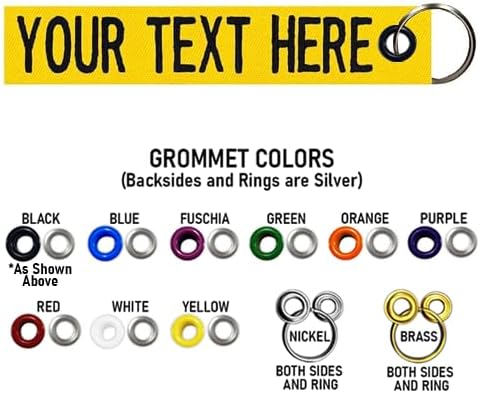 Custom Double Sided Grommeted Crate/Luggage Tags, Over 50 Fabrics, Made of Name Tape Material
