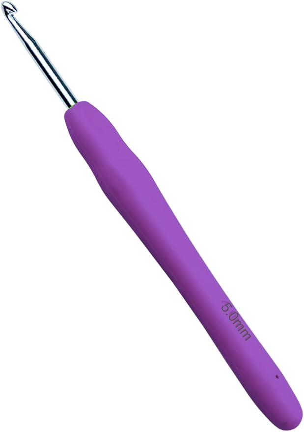 Mdoker Size H/8(5mm) Crochet Hook,Extra Long Crochet Hooks for Arthritic Hands,Ergonomic Grip Soft Handles for Beginners and Experiecced Crochet Lover,Comfortable/Easy to Use