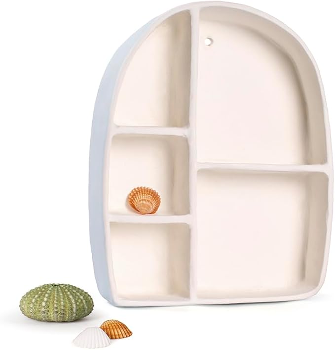 Jovi | Pottery Kit | Shelf, White Air Dry Clay, Includes Roller, Paints, Sculpting Tools| Step-by-Step Guide for Adults, Beginner Craft, Creative Pottery Experience