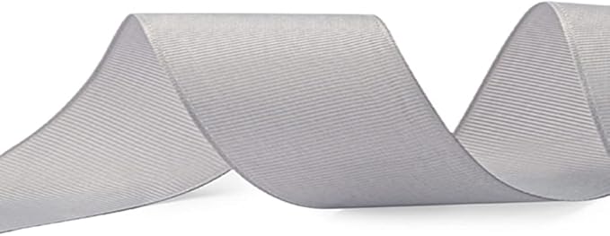 LIUYAXI 2" X 50 Yards Solid Silver/Grey Grosgrain Ribbon, Perfect for Crafts, Wedding Decor, DIY Hair Accessories, Sewing, Gift Package Wrapping and More