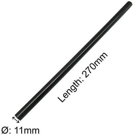TRENDBOX Pack of 10 Black 11mmx270mm - Hot Melt Glue Sticks Strips Melting Adhesive for Handmade Craft DIY Home Office Project Craftwork Fix & Repairs
