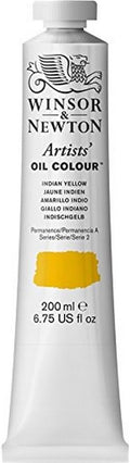 Winsor & Newton Artists' Oil Color, 200ml (6.75 oz) Tube, Indian Yellow