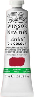 Winsor & Newton Artists' Oil Color, 37ml (1.25 oz) Tube, Cadmium-Free Red Deep